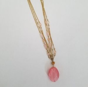 Express gold and pink necklace